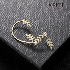RAKOL EP2618 2025 nouvelle <span class=keywords><strong>feuille</strong></span> escalade boucles <span class=keywords><strong>d</strong></span>'oreilles oeil de cheval boucles <span class=keywords><strong>d</strong></span>'oreilles fleur <span class=keywords><strong>feuille</strong></span> cristal femmes - Product Image 5