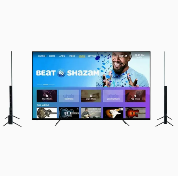 50" 55" 65" 75" 4K 8K Ultra Full LED MINI Android WiFi Smart TV Wide Screen Black Hotel TV