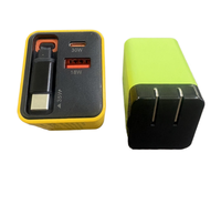 Chargeur mural 65W USB C PD 30W Bloc de charge rapide avec câble rétractable de type C 35W