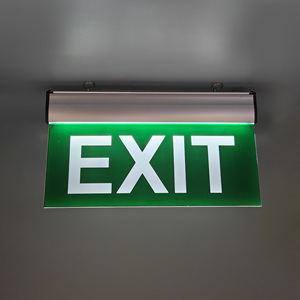 Enseigne de sortie à LED au prix de gros, lampe de sécurité d'urgence à LED avec <span class=keywords><strong>pictogramme</strong></span> d'impression personnalisé, signature à LED avec batterie de secours - Product Image 4