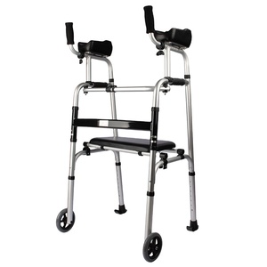 Pieghevole portatile 4 ruote Rollator Walker mobilità in alluminio leggero camminare con sedile sedia a rotelle anziani - Product Image 1