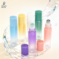Flacon roll-on en verre dégradé de 10 ml, flacon de parfum, flacon roll-on en verre de 5 ml pour huiles essentielles, flacon distributeur en verre