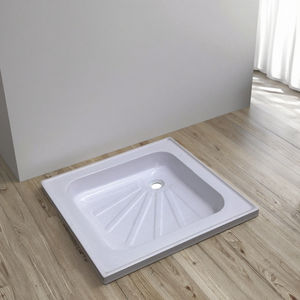MATCH WELL MWS-02 Modern Square Deep Acrylic Solid Surface <strong>Shower</strong> <strong>Tray</strong> Corner Drain Waterproof Stainless Steel <strong>Legs</strong> Hotel Use 1 - Product Image 4