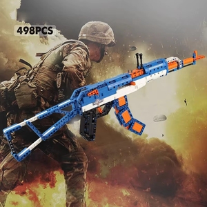 C81001 Cada AWP AK47 Gewehr Revolver Pistole SWAT Armee Waffenmodell DIY Bausteine Militär-Baukasten Spielzeug - Product Image 2
