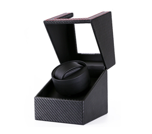 FADELI PACKING Scatola Automatica per Carica Orologi in Fibra di Carbonio Nera e Pelle PU, 2 Scomparti, Meccanica ed Elettronica - Product Image 6