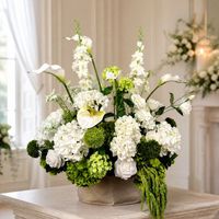Bouquet floral réaliste artificiel écologique vert et blanc pour allée de mariage, décoration d'événements, Saint-Valentin, Fête des Mères