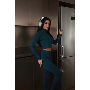 Survêtement à capuche bleu Bericca pour garçons, coupe-vent, respirant, en velours, pour l'entraînement et le jogging, avec éléments réfléchissants, grandes tailles, hiver - Product Image 3