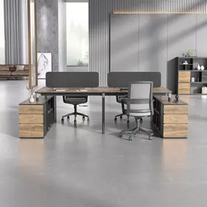 WESOME 4-מושב פתוח משרד משרד ריהוט עץ תחנת עבודה משרד בניין מסחרי ריהוט תעשייתי