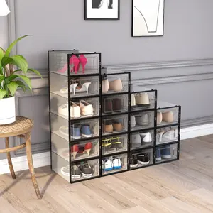 High Quality <strong>clear</strong> Transparent <strong>Shoe</strong> Storage Box / Foldable <strong>Shoe</strong> Organizer / Plastic <strong>Shoe</strong> Storage <strong>Boxes</strong> - Product Image 2