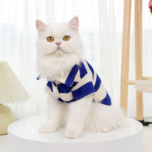 Striped Dog Vest Acrylic Fiber Breathable Summer Pet Clothes For <b>Small</b> Dogs And Cats - Product Image 3