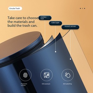 Kim Loại Bước Thép Không Gỉ Thùng Rác Có Thể 12L Nhà Văn Phòng Lưu Trữ Bàn Đạp Nắp Nhà Bếp Thùng Rác Chất Thải Thùng 3L 5L Năng lực - Product Image 5