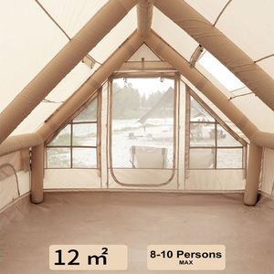 Tente de camping gonflable de luxe de 12 mètres carrés pour 4 à 6 personnes, en tissu Oxford <span class=keywords><strong>420D</strong></span> imperméable, pour le camping en plein air - Product Image 2