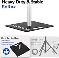 Kit de support de toile de fond en aluminium et fer réglable Roche Heavy Duty 10x10 pieds pour fêtes, événements, salons professionnels, décoration de mariage