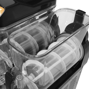 Machine à slush électrique commerciale à 2 réservoirs en acier inoxydable, distributeur automatique de boissons glacées à 2 saveurs pour les fêtes et les hôtels - Product Image 4