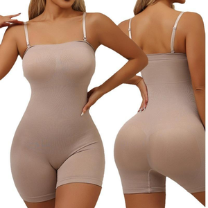 Combinaison gainante sans couture en nylon personnalisée, gaine de compression, body sculptant, lifting des fesses, <span class=keywords><strong>shorty</strong></span> sans bretelles - Product Image 3