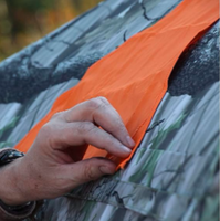 Panneaux de signalisation de sécurité portables en polyester orange vif résistants aux intempéries de 15,75 pouces, drapeaux en maille, panneau d'avertissement magnétique pour la chasse et la sécurité