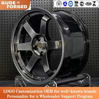 Jantes forgées sur mesure de style TE37 de l'usine GUDE, 18, 19, 20 pouces, 5x114.3, 5 ou 6 branches, concaves, JDM Racing, pour voitures de sport