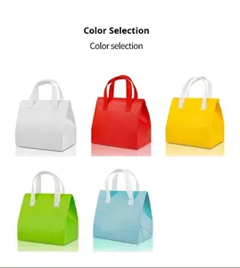 Sacs d'emballage à emporter en tissu non tissé laminé, isolés, pour boissons, avec poignée de longueur de main, jetables, en aluminium, personnalisés - Product Image 6