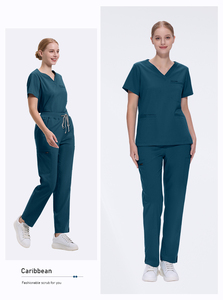 Conjunto de uniformes médicos para mujer-Uniforme de enfermera suave y transpirable-Ropa de trabajo cómoda para médicos para hospitales y atención médica - Product Image 4