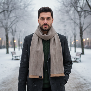 Écharpe en laine rayée beige pour homme Hiver AE2153 Milano Exclusive TR - Product Image 3