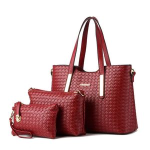 High Quality 3 Pcs / 1 Set Lady PU Leather Handbag Polyester Shoulder Bags Tote <b>Purse</b> Messenger Satchel - Product Image 2