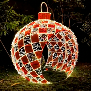 Outdoor Ornament Ball Tunnel Multi Arch Festive Walkway for Park Resort and Winter Wonderland - Product Image 1