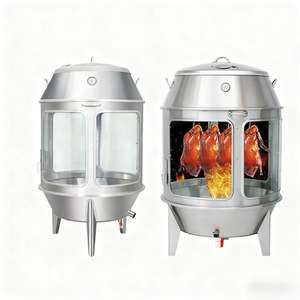 Horno Asador de Carbón de Acero Inoxidable, Horno Eléctrico de Carbón y Gas para Asar Cordero, Cerdo, Pollo y Pato - Product Image 6