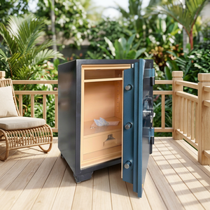 Fireproof Waterproof Durable Safe with Highly Secure South Korean Electronic <b>Lock</b> Supporting <b>Key</b> and Password - Product Image 5