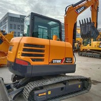 Excavatrice Sany SY60C d'occasion, 90% neuve, poids de la machine 6000 kg, en stock, vente directe en Tunisie, à saisir sans hésiter