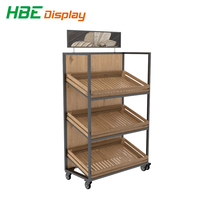 Vitrine à pain, équipement de magasin de boulangerie, présentoir à pain, étagère à pain en bois populaire