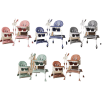 Chaise haute pour bébé 3 en 1, chaise haute pliable multifonctionnelle, chaise haute réglable en hauteur pour enfants, chaise d'alimentation pour bébé avec assiette