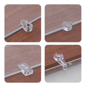Clips de fixation pour miroir en verre, rectangulaires, en plastique, pour fixation murale, support de miroir de salle de bain, kit de fixation, design minimaliste - Product Image 5