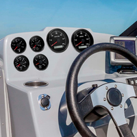 Ensemble de 6 jauges GPS : Compteur de vitesse 0-120 MPH, Tachymètre 6000 tr/min, 52 mm, Indicateurs de niveau de carburant/eau/pression/voltage