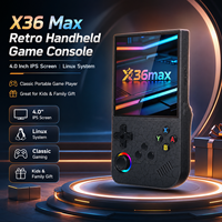 Console de jeu portable rétro X36 Max, écran OCA 4,0 pouces, batterie 3500 mAh, lecteur de jeux classique portable de poche, OEM