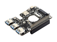 Carte de développement Waveshare PCIe vers 4G/5G M.2 USB3.2 HAT+ compatible Raspberry Pi 5, modules 4G/5G A398