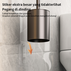 Support mural pour brosse de toilette Pano.V en aluminium couleur bronze, résistant à la rouille, organiseur de salle de bain - Product Image 5