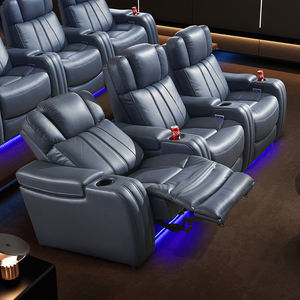 Sofá <span class=keywords><strong>de</strong></span> Cine en Casa <span class=keywords><strong>de</strong></span> Alta Gama, Personalizado, Moderno, con Armazón <span class=keywords><strong>de</strong></span> Madera y Cuero, Relleno <span class=keywords><strong>de</strong></span> Espuma Viscoelástica, con Reposacabezas, para Sala <span class=keywords><strong>de</strong></span> Estar - Product Image 6