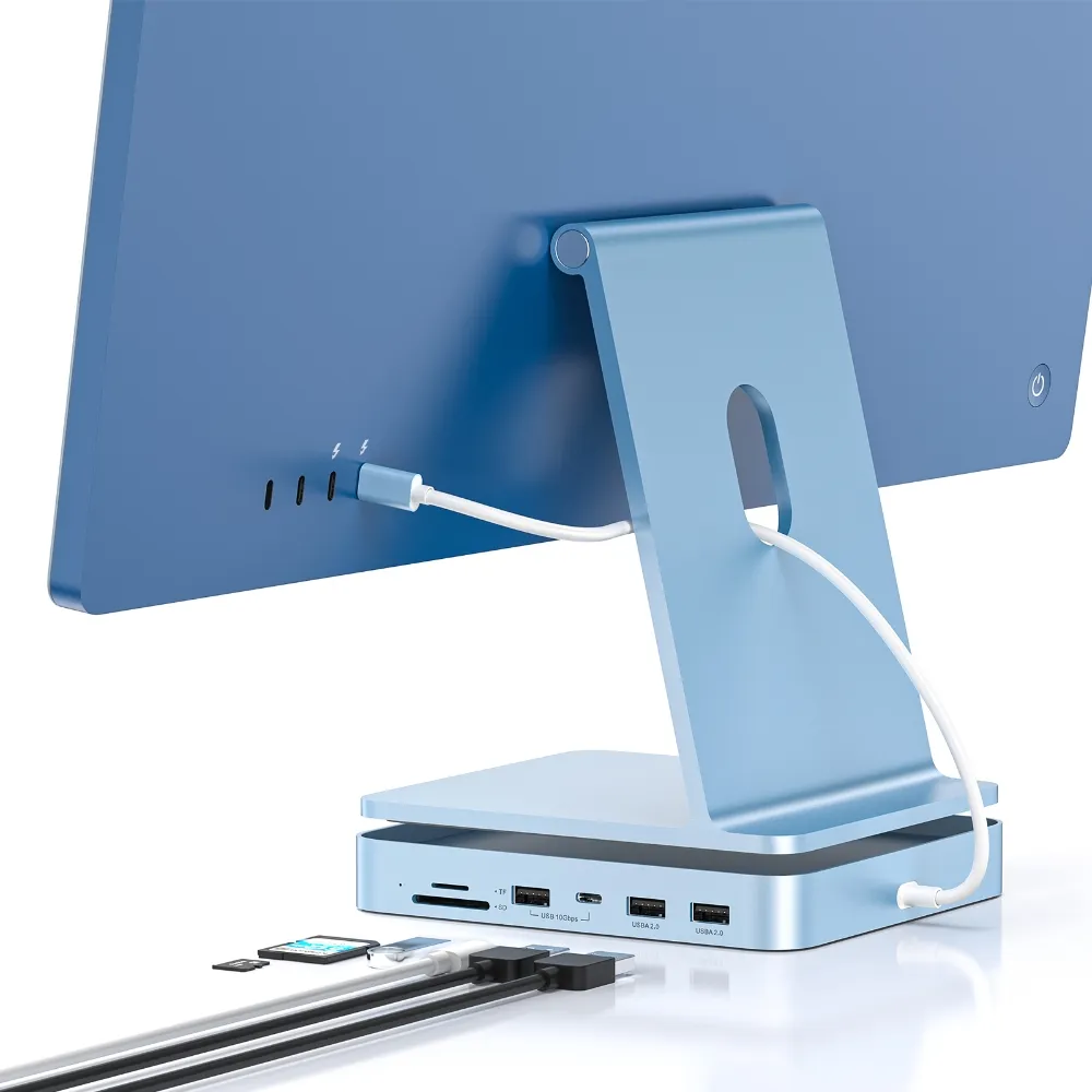 PULWTOP USB-C Hub Adapter Type-C Docking Station Usb Hub 3.0 Splitter 7 Port Usb Data Hub For Ssd Computer Accessories