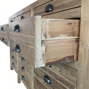 Cómoda de Madera Maciza Reciclada Estilo Vintage HL555, Mueble de Estilo Antiguo para Cocina y Comedor - Product Image 6