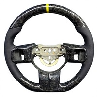 Volant en cuir perforé en fibre de carbone forgée en forme de D pour Jeep Wrangler JK Unlimited 2011-2017 4x4 Modèle intérieur