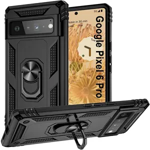Google Pixel 6 Pro Handyhulle用の磁気カーホルダー付きアマゾンミリタリーグレードの耐衝撃電話ケースカバー