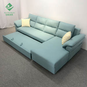 Canapé-lit en similicuir avec chaise longue Couchette luxueuse avec USB et rangement - Product Image 5