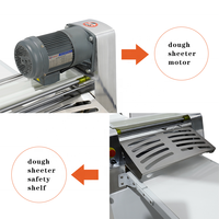 Laminoir à pâte automatique silencieux en acier inoxydable pour table de comptoir, idéal pour la boulangerie, compatible blé et farine