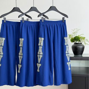 <span class=keywords><strong>Pantaloni</strong></span> Casual Estivi da Donna Stile Hyuna, Blu, Larghi, a Vita Alta Elasticizzata, Taglio Corto, Vintage - Product Image 4