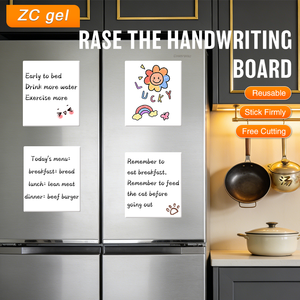 1 ensemble d'autocollants tableau <span class=keywords><strong>blanc</strong></span> autocollants, réutilisables, effaçables à sec, sans résidus, certifiés ROHS REACH pour le bureau, la maison et l'école - Product Image 2