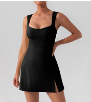 Ropa Deportiva para Mujer, Transpirable, de Spandex/Nailon, con Estampado de Dibujos Animados, para Ejercicio, Golf, Yoga, Baile, de Una Pieza, Manga Larga, Pantalones Cortos, Tenis
