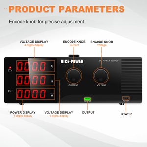 Fuente de Alimentación de CC NICE <span class=keywords><strong>POWER</strong></span> 120V <span class=keywords><strong>72V</strong></span> 150V 10A, Cargador de Baterías, Estabilizador de Voltaje de Banco de Laboratorio para Carga de Baterías de Litio y Plomo-Ácido - Product Image 3