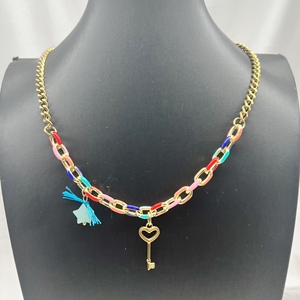 <span class=keywords><strong>Pulseras</strong></span> HC <span class=keywords><strong>de</strong></span> Acero Inoxidable con Candado <span class=keywords><strong>de</strong></span> Corazón, Brazalete <span class=keywords><strong>de</strong></span> Cadena Colorida, Joyería al por Mayor, Collar Estilo <span class=keywords><strong>UNO</strong></span> <span class=keywords><strong>de</strong></span> <span class=keywords><strong>50</strong></span> Marca Española - Product Image 3
