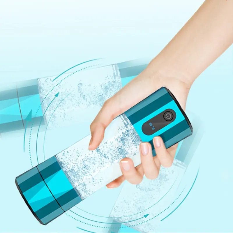 בקבוק מימן נייד 208 מ""ל ללא BPA ציפוי פלטינה SPE/PEM יון ממברנה 3000ppb מימן מים