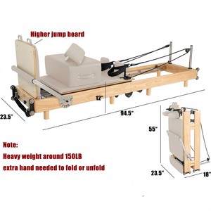 Máquina de Pilates Reformer de Madera Plegable, Portátil y Resistente, Equipo Ajustable para Entrenamiento en Casa, Gimnasio o Estudio de Pilates - Empaquetado en Caja - Product Image 2
